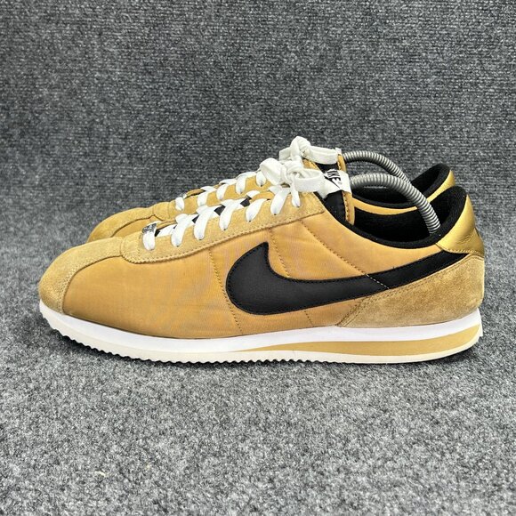 Nike Cortez‎ Basic Nylon Sneakers Men\'s Size 13 Yellow Gold Suede Retro Athletic main image 5